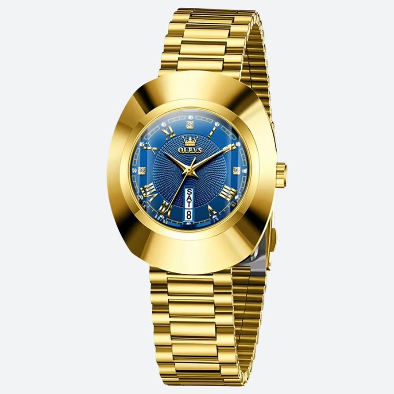 Montre quartz femme Ovale Dorée