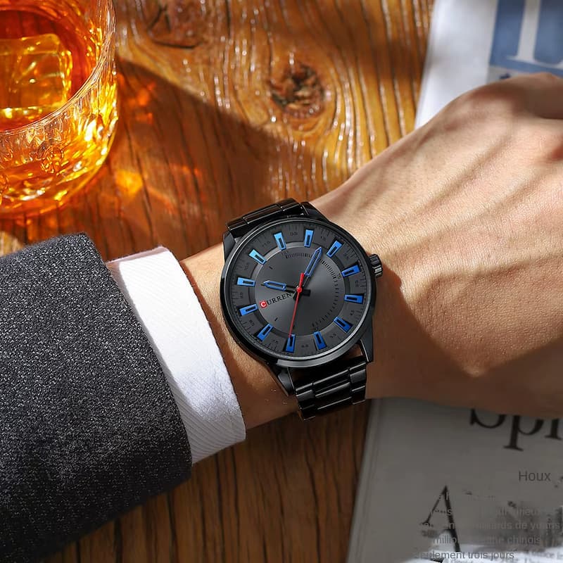 Montre Sport Chronographe Homme Acier Inoxydable