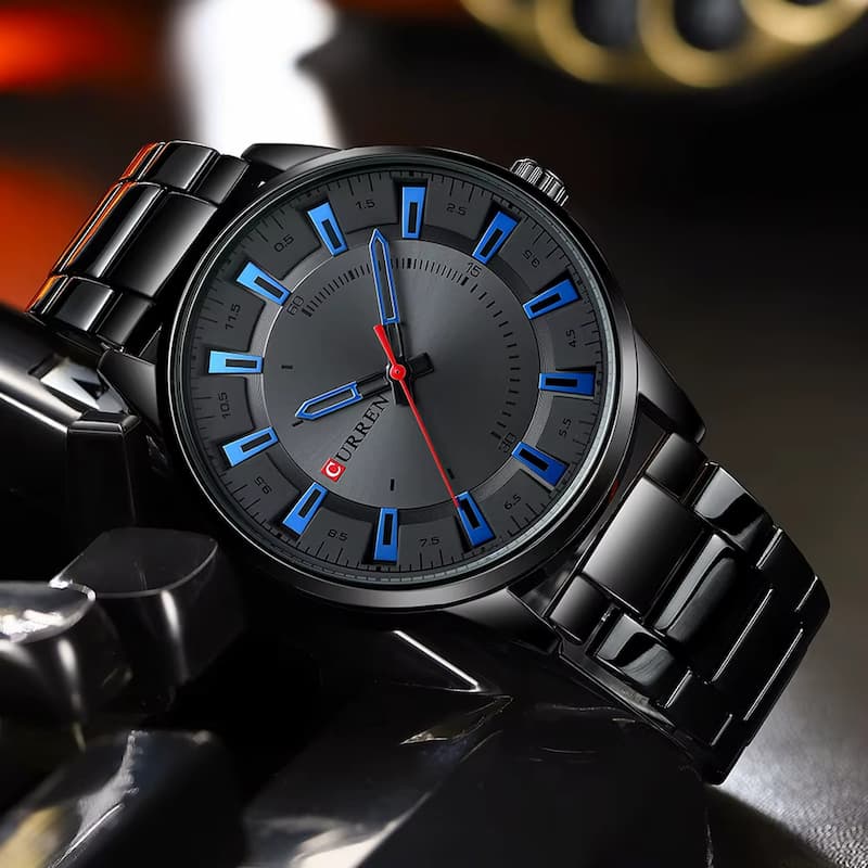 Montre Sport Chronographe Homme Acier Inoxydable