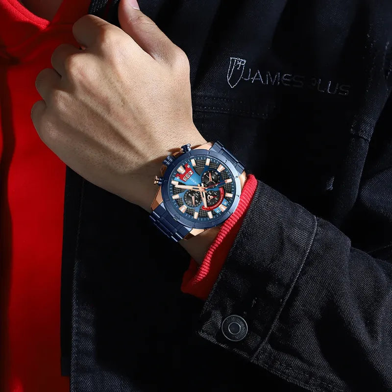 Montre Sport Chronographe Homme Style Racing