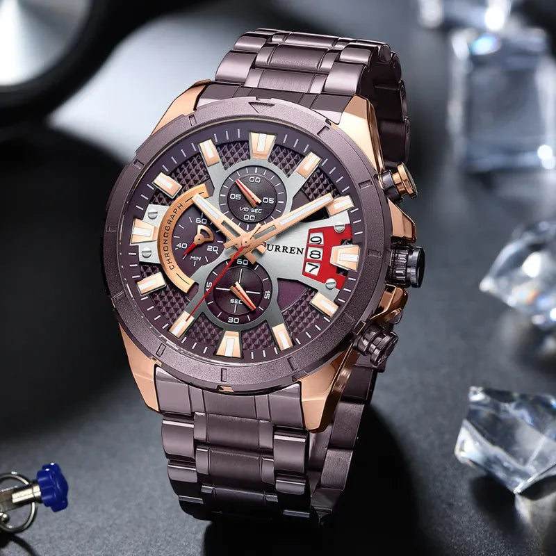 Montre Sport Chronographe Homme Style Racing