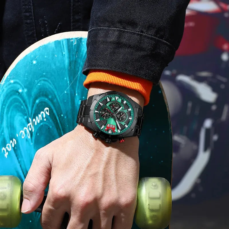 Montre Sport Chronographe Homme Style Racing