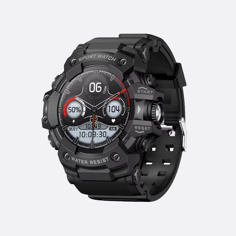 Montre Sport Connectée Homme Écran AMOLED 1,32 Pouces