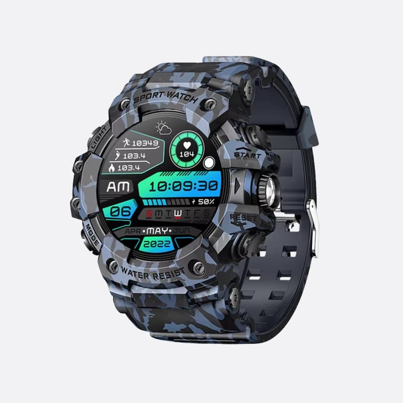 Montre Sport Connectée Homme Écran AMOLED 1,32 Pouces
