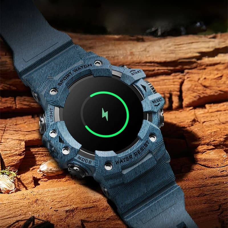 Montre Sport Connectée Homme Écran AMOLED 1,32 Pouces