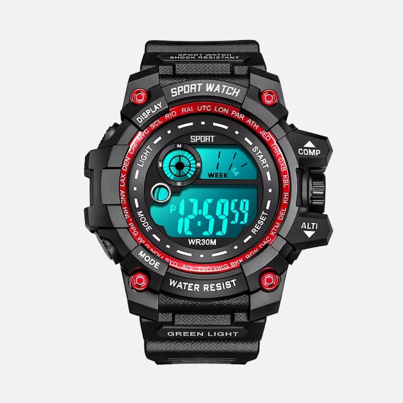Montre Sport Digitale Homme 50 mm Robuste