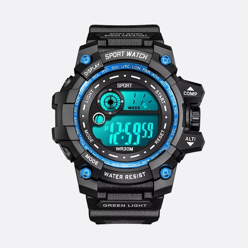 Montre Sport Digitale Homme 50 mm Robuste