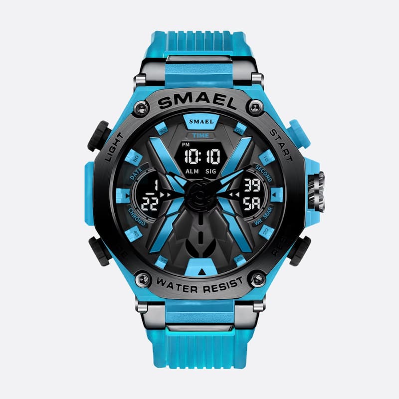 Montre Sport Homme Double Affichage Analogique et Digital