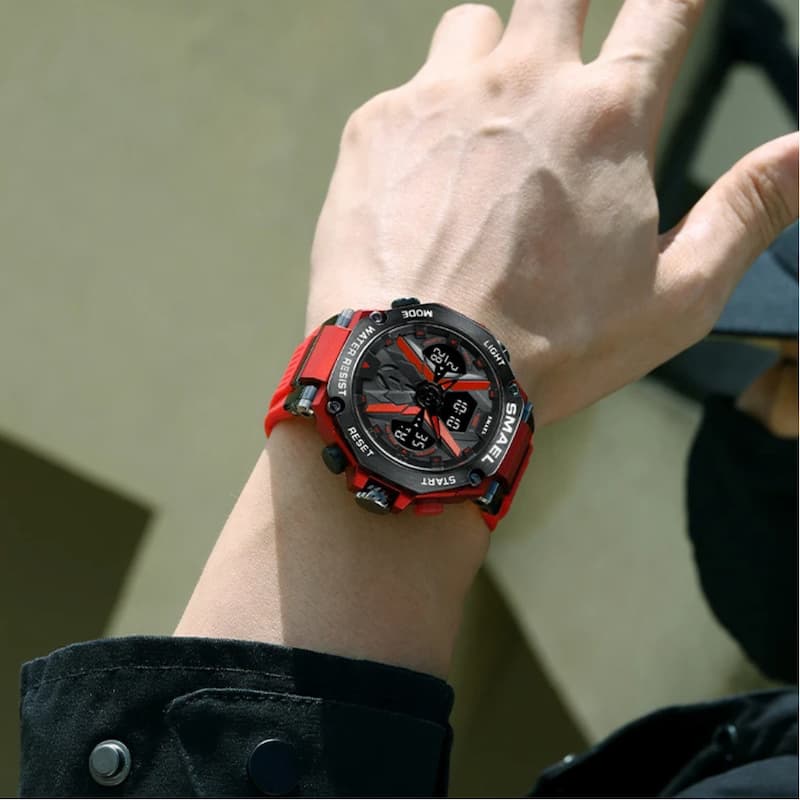 Montre Sport Homme Double Affichage Analogique et Digital