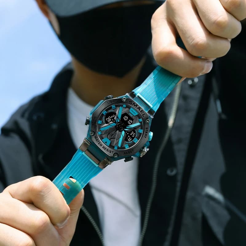 Montre Sport Homme Double Affichage Analogique et Digital