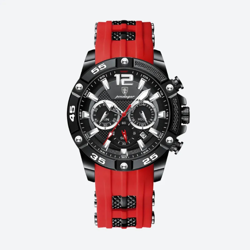 Montre Sport Homme Quartz Chronographe Style Racing
