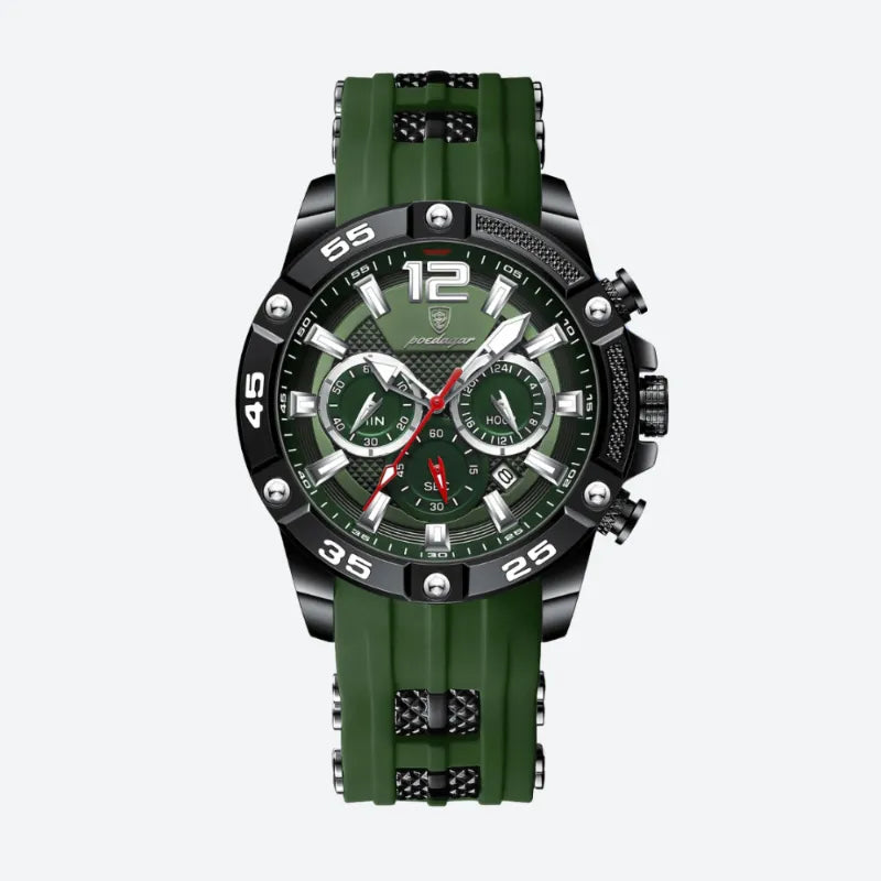 Montre Sport Homme Quartz Chronographe Style Racing