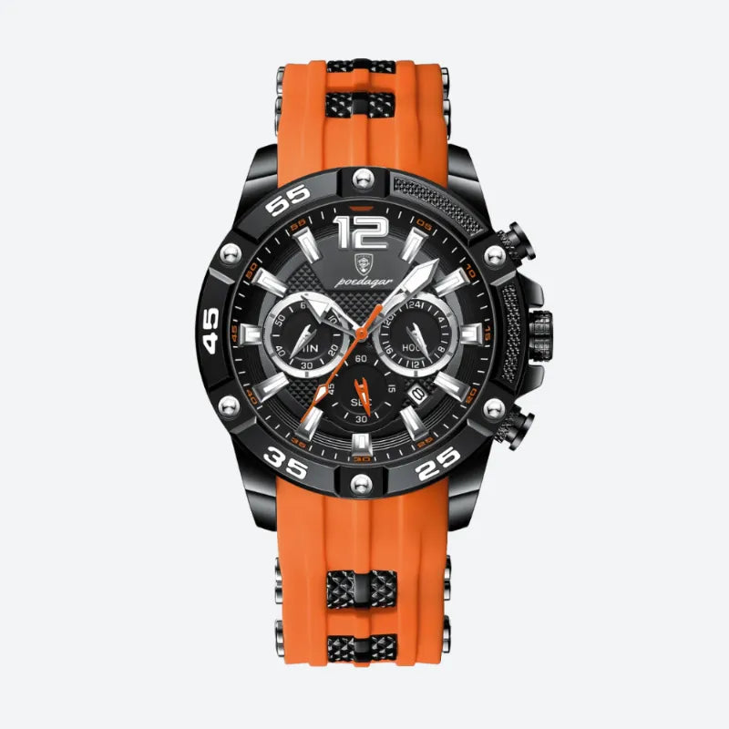 Montre Sport Homme Quartz Chronographe Style Racing
