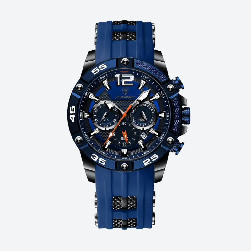 Montre Sport Homme Quartz Chronographe Style Racing