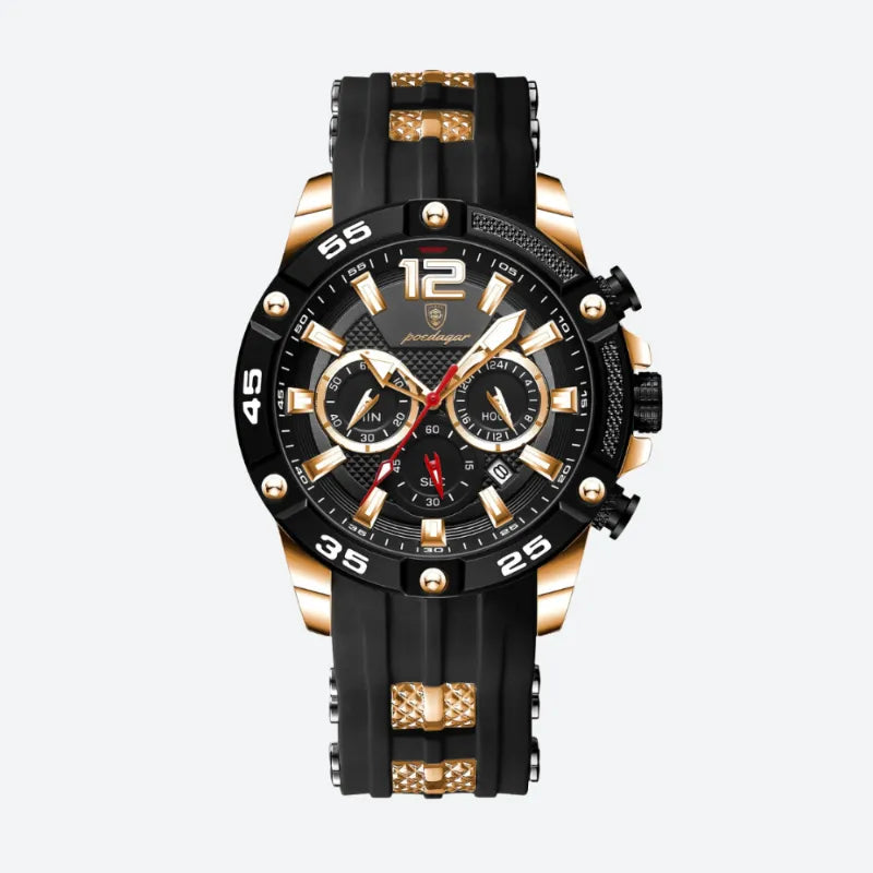 Montre Sport Homme Quartz Chronographe Style Racing