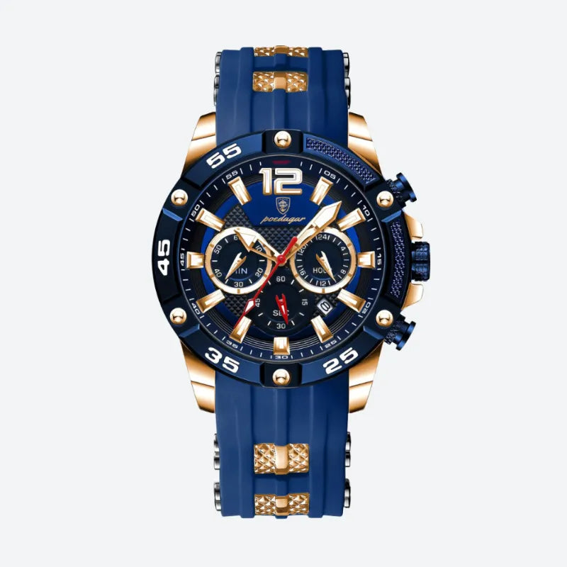 Montre Sport Homme Quartz Chronographe Style Racing