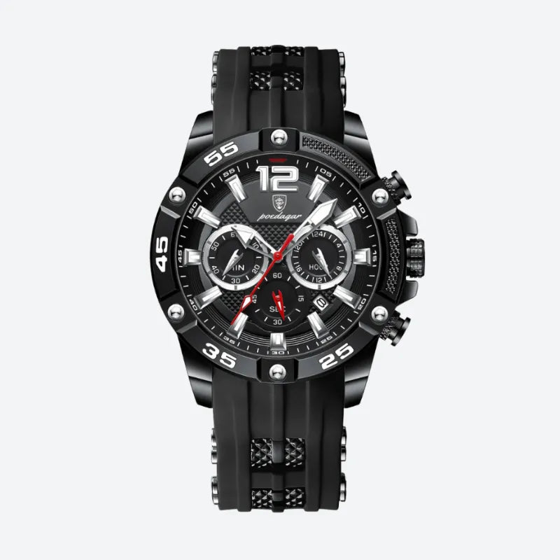 Montre Sport Homme Quartz Chronographe Style Racing