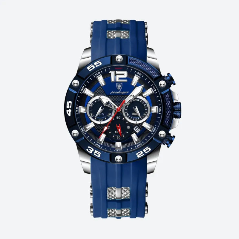 Montre Sport Homme Quartz Chronographe Style Racing