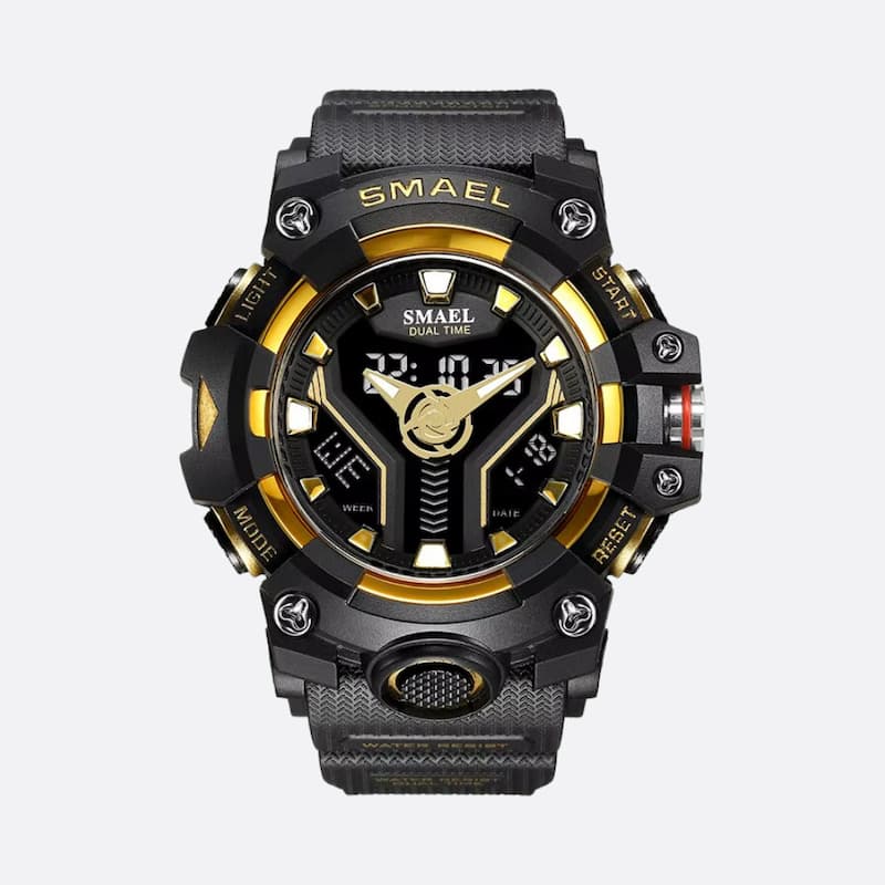 Montre Sport Multifonction Homme Quartz Analogique et Digital