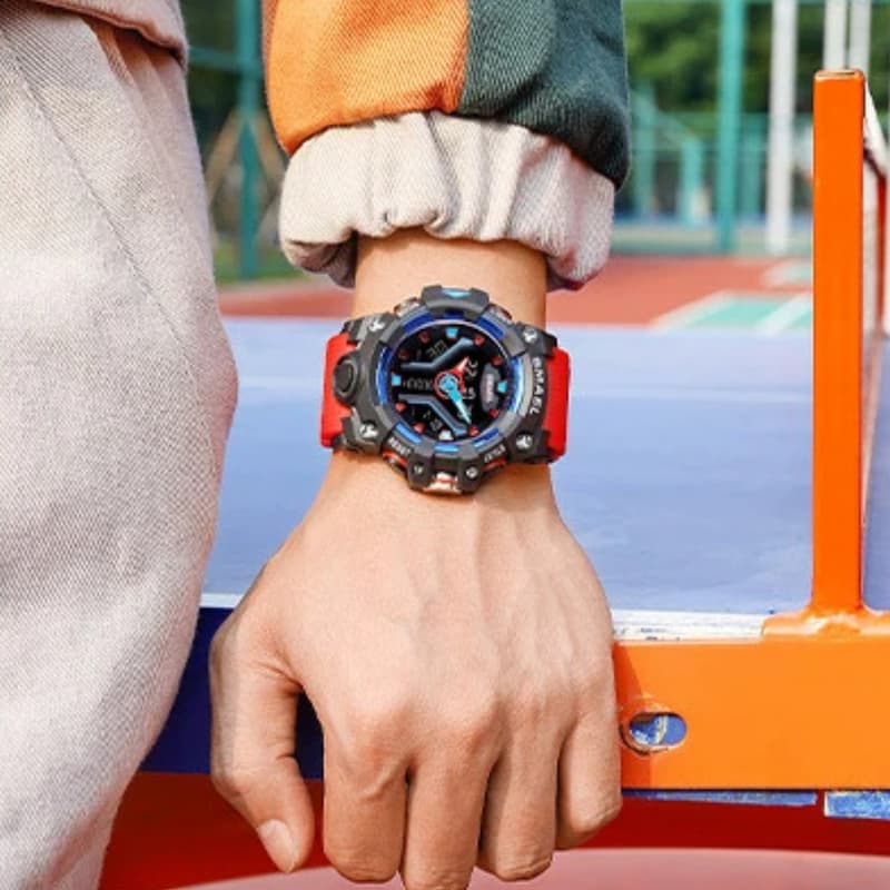 Montre Sport Multifonction Homme Quartz Analogique et Digital