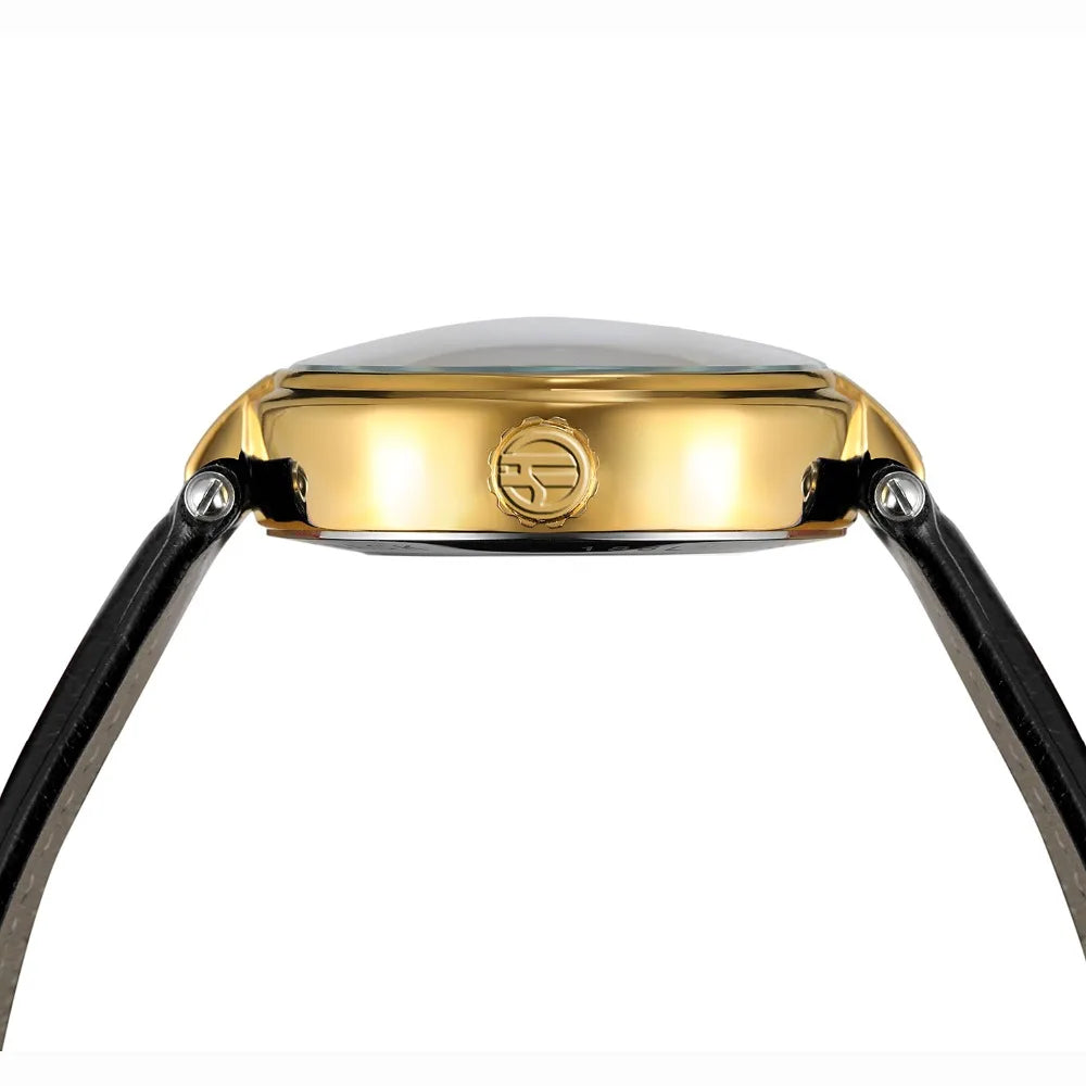 Montre Squelette Femme Automatique Cuir Cristaux