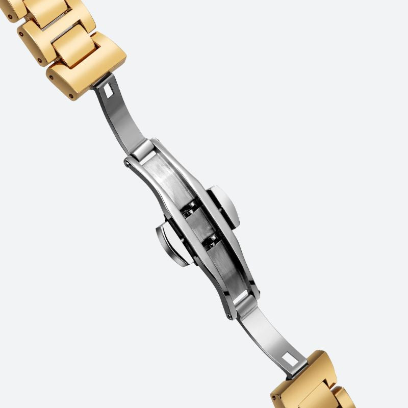 Montre Squelette Femme Métal et Strass Fleur