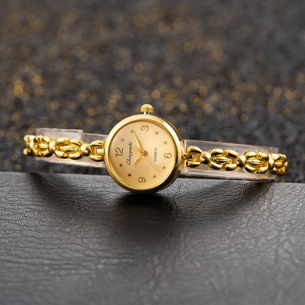 Montre Vintage Femme Bracelet Bijou Petit Cadran Rond