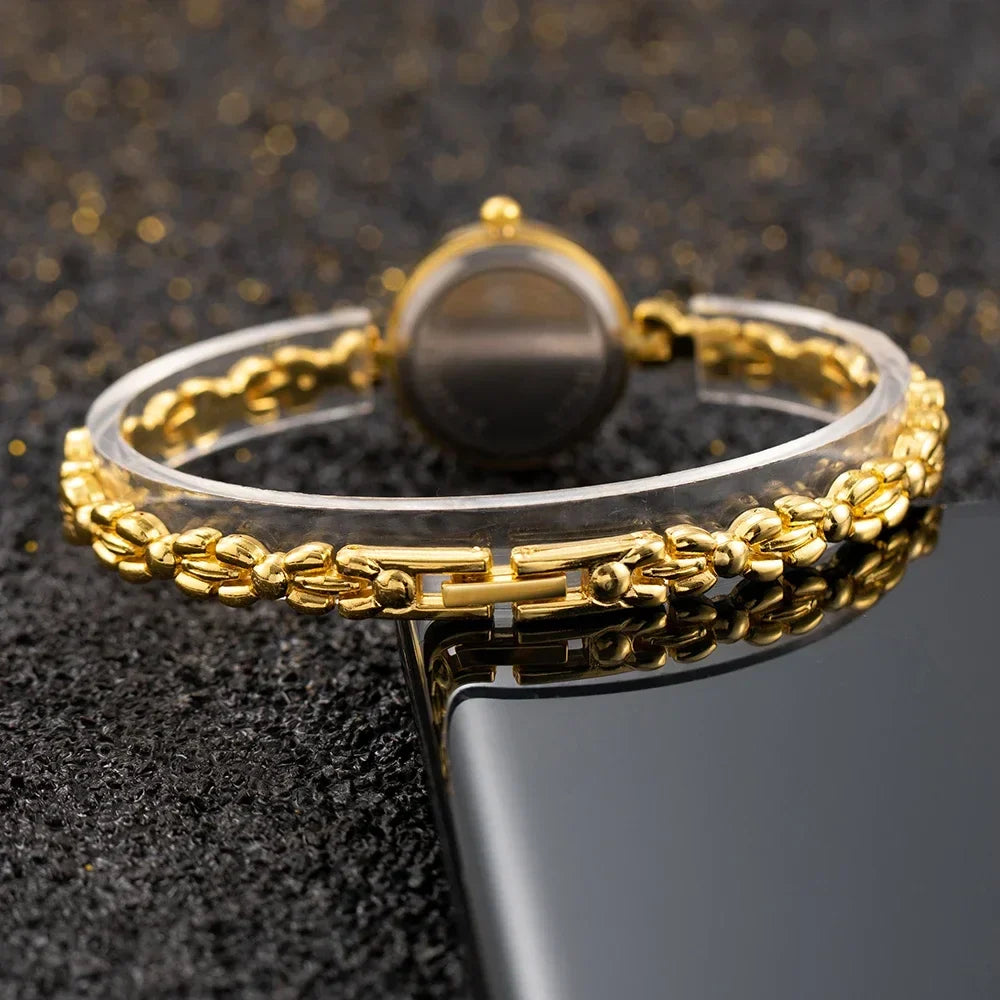 Montre Vintage Femme Bracelet Bijou Petit Cadran Rond