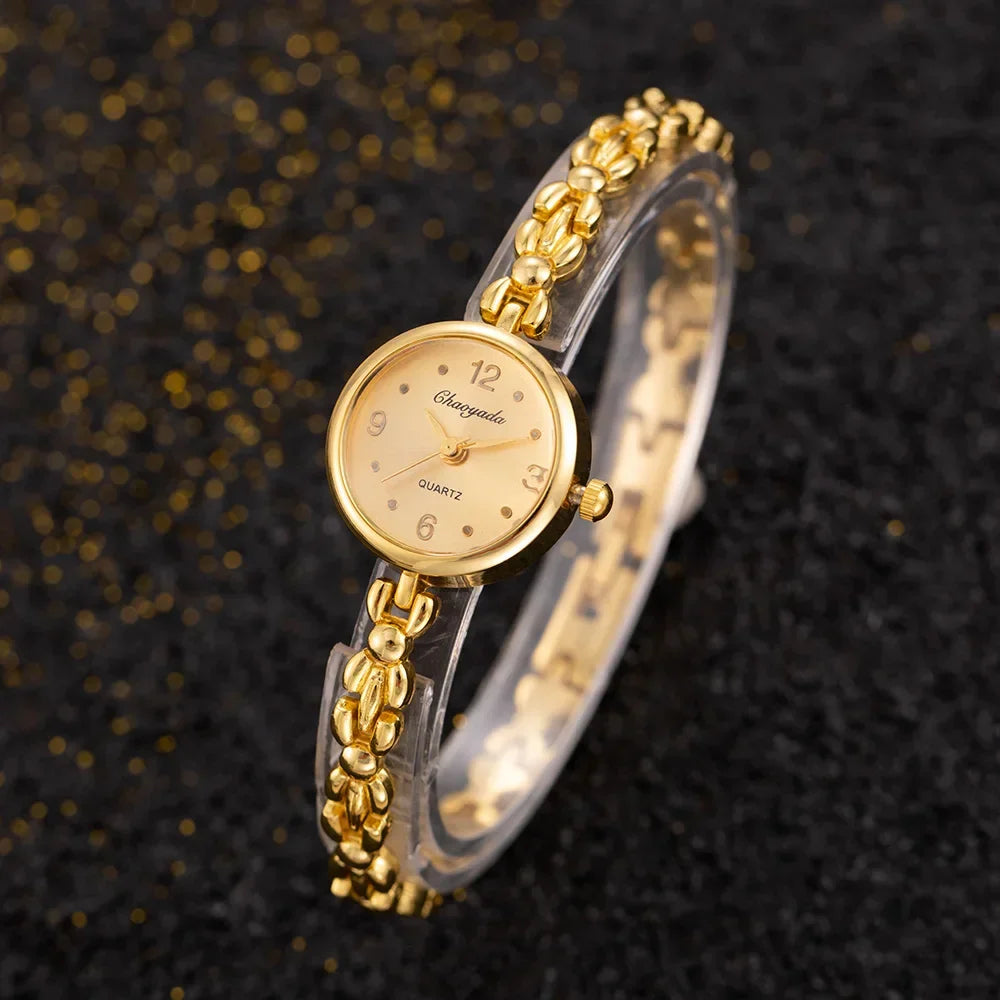 Montre Vintage Femme Bracelet Bijou Petit Cadran Rond