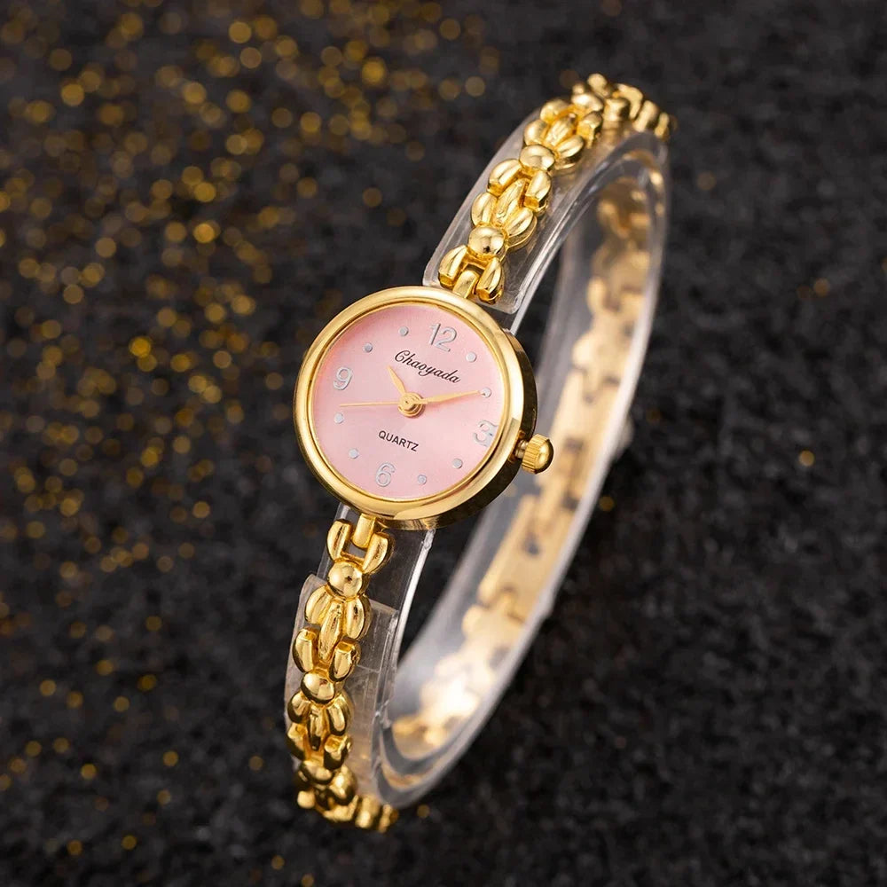 Montre Vintage Femme Bracelet Bijou Petit Cadran Rond