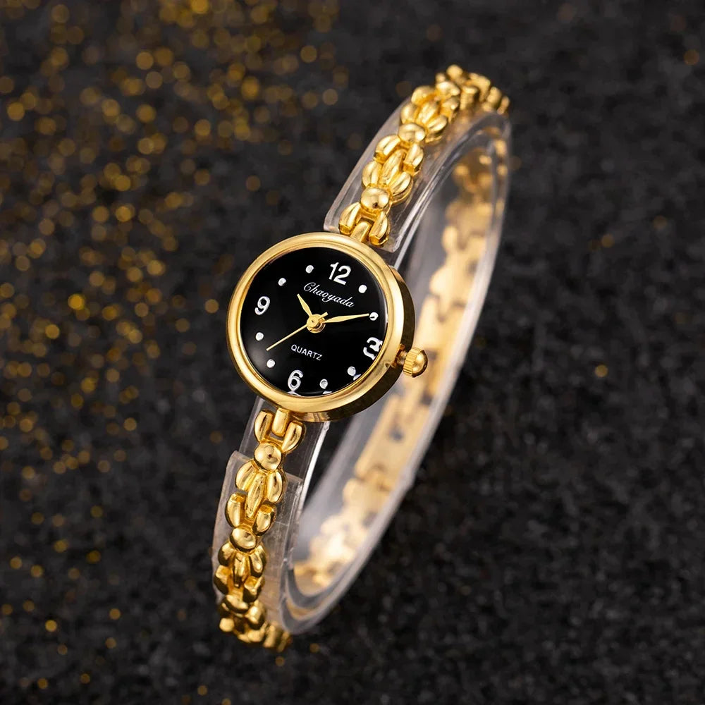 Montre Vintage Femme Bracelet Bijou Petit Cadran Rond