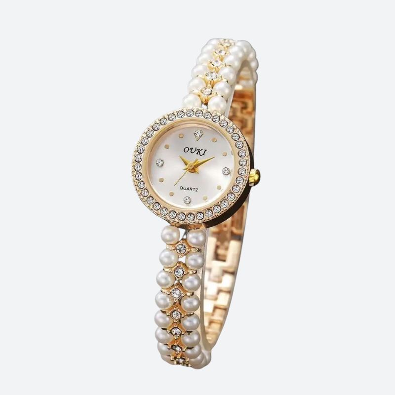 Montre Vintage Femme Bracelet Perles et Strass