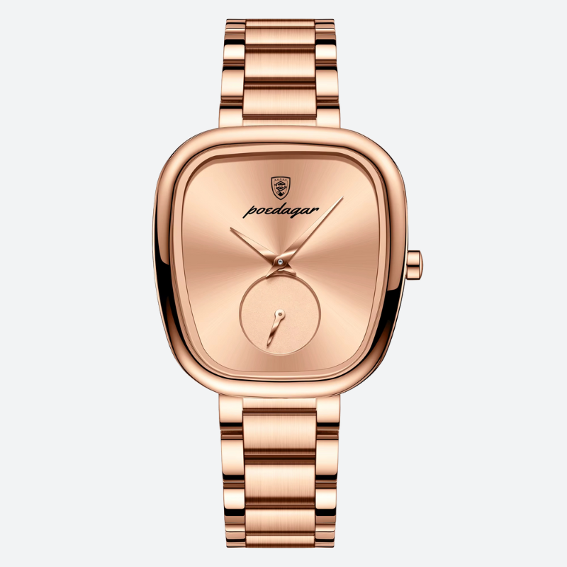 Montre Vintage Femme Étanche Dorée Rose