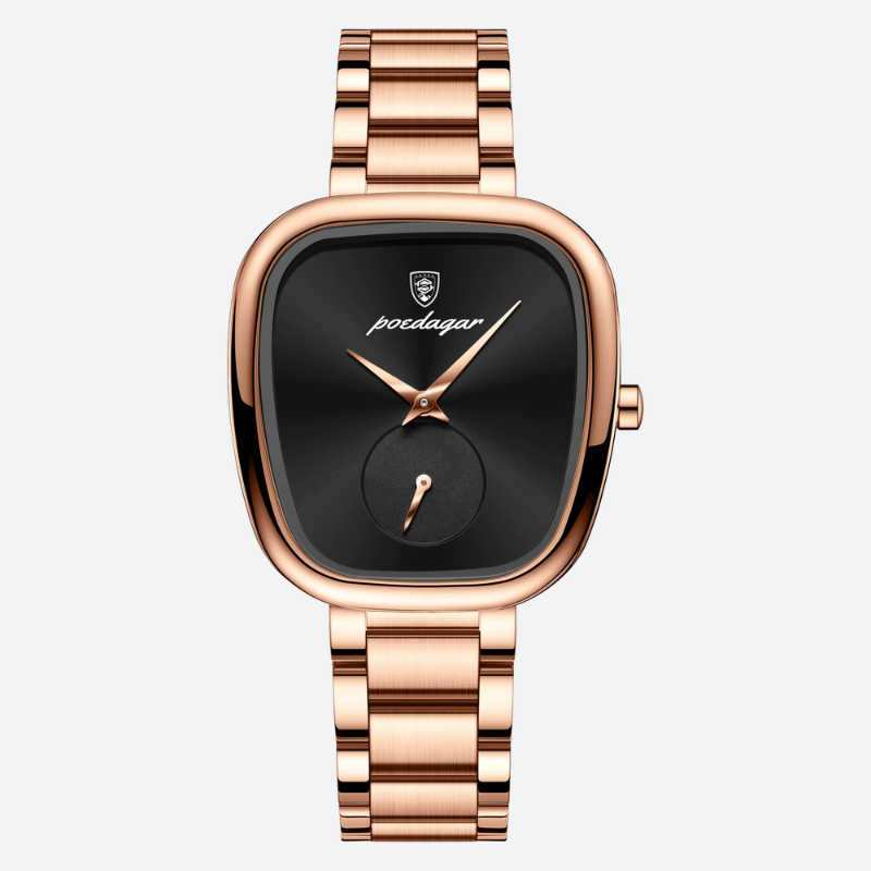 Montre Vintage Femme Étanche Dorée Rose