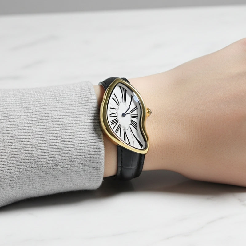 Montre Vintage Femme Forme Irrégulière Verre Renforcé
