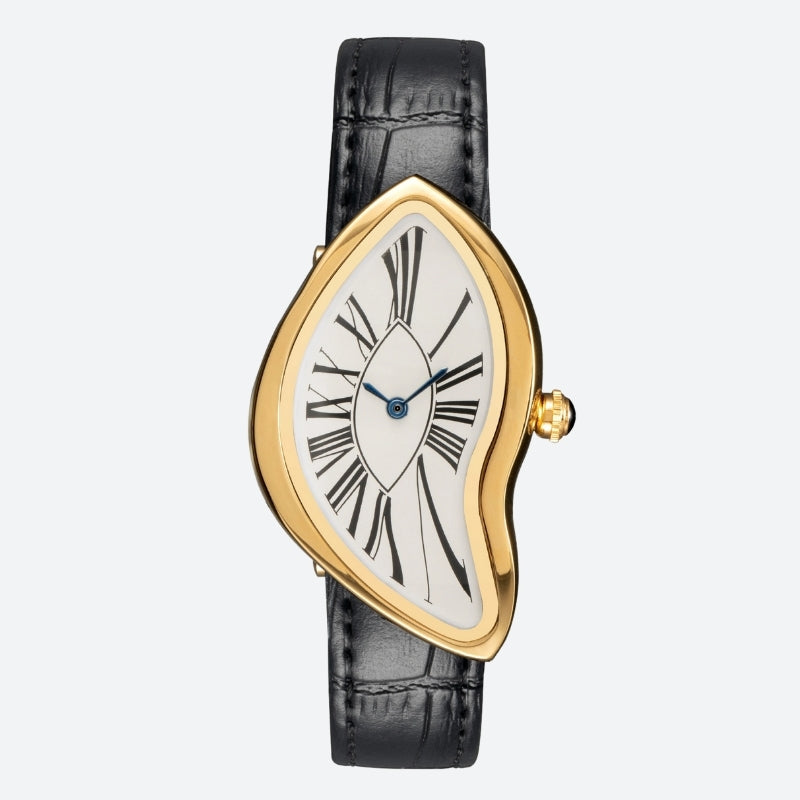 Montre Vintage Femme Forme Irrégulière Verre Renforcé