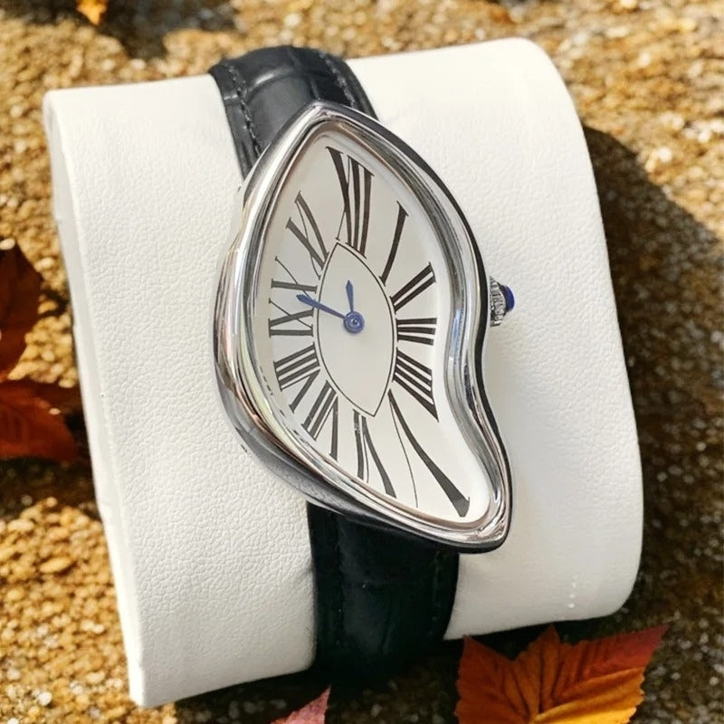 Montre Vintage Femme Forme Irrégulière Verre Renforcé