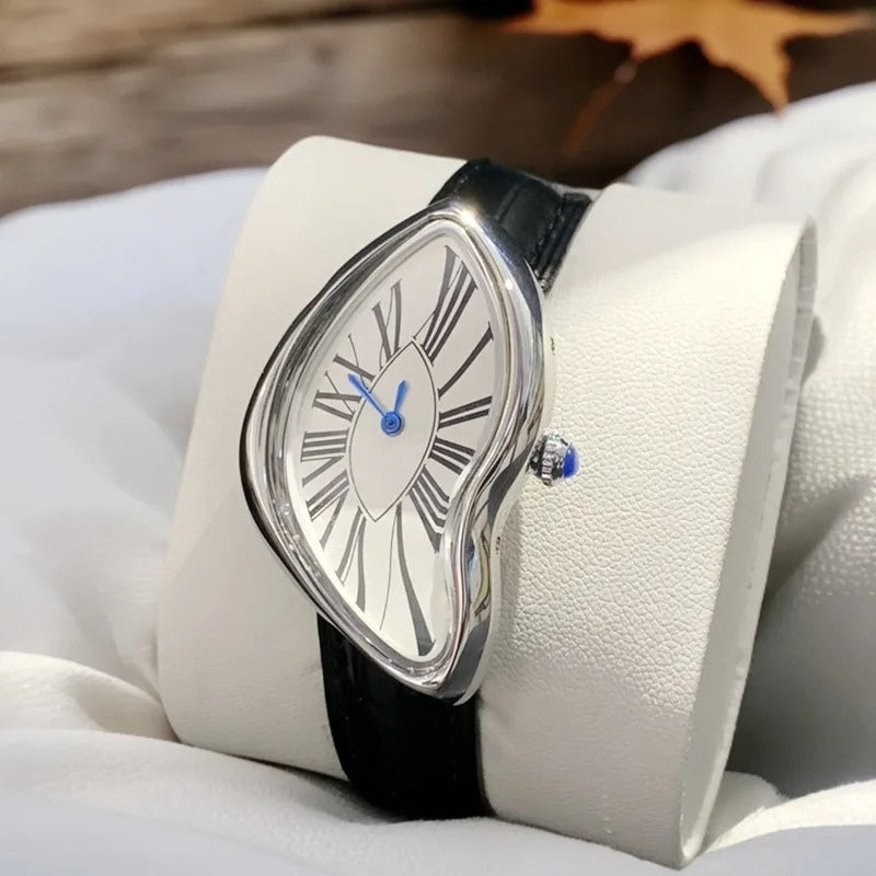 Montre Vintage Femme Forme Irrégulière Verre Renforcé