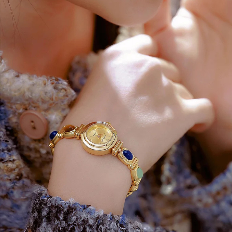 Montre Vintage Femme Pierres Naturelles Bijou