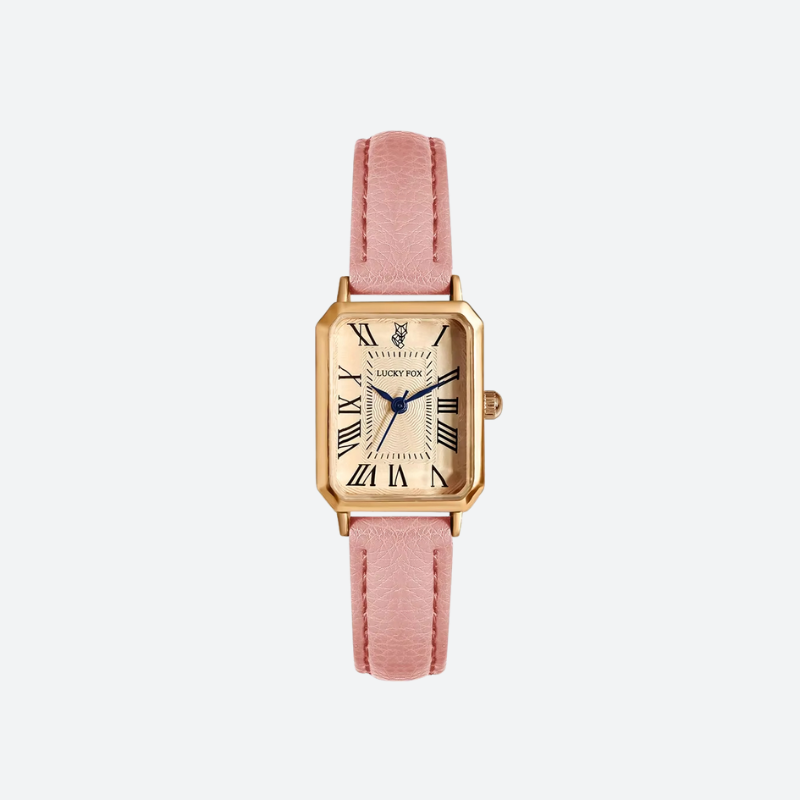 Montre Vintage Femme Rectangle Bracelet Cuir