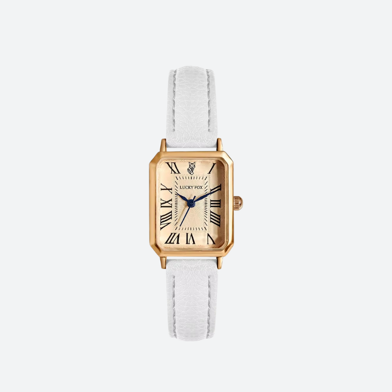 Montre Vintage Femme Rectangle Bracelet Cuir
