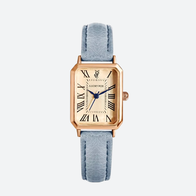 Montre Vintage Femme Rectangle Bracelet Cuir