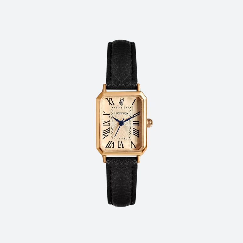 Montre Vintage Femme Rectangle Bracelet Cuir