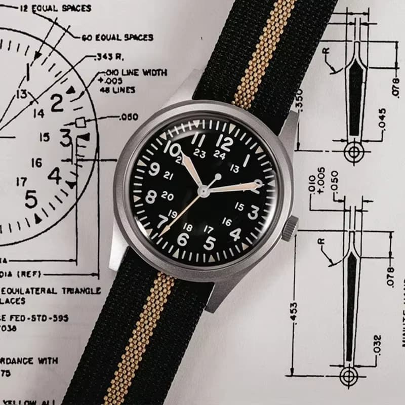 Montre Vintage Militaire Homme Quartz Style Rétro